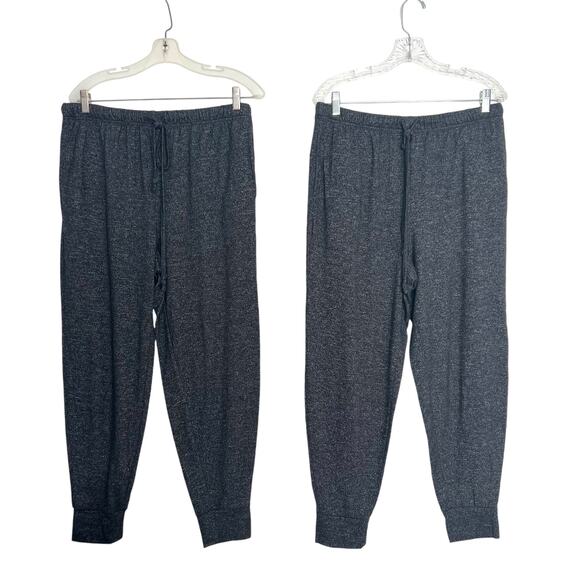 aerie Pants - Aerie Women's 2 Pack Elastic High Waisted Knit Lounge Jogger Pants Size L Gray